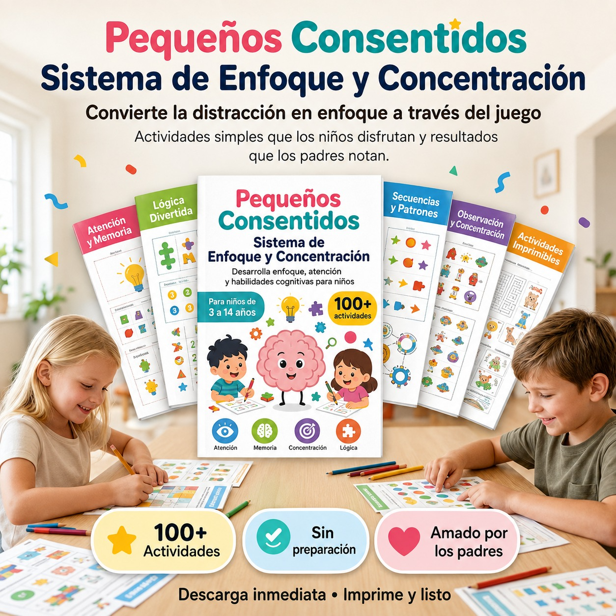 Pequeños Consentidos, cuadernillo con +100 actividades imprimibles para niños